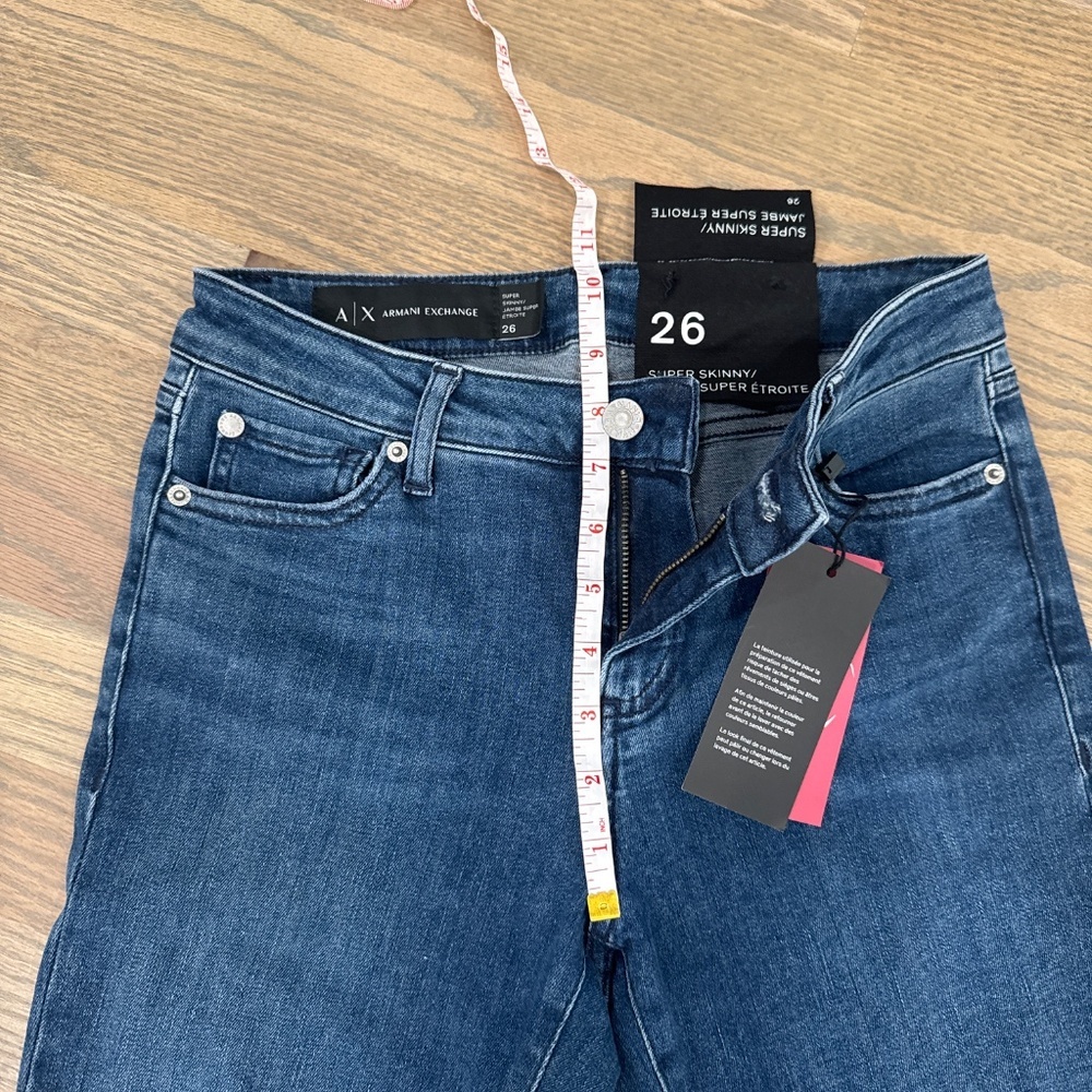 Armani Exchange Super Skinny Jeans NWT Size 26 - Picture 3 of 6
